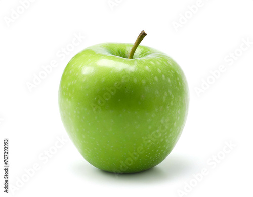 grüner Apfel isoliert auf weißen Hintergrund, Freisteller photo