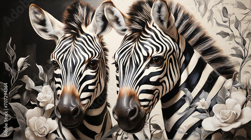 Hyperrealistic Charm of a Cute Black and White Zebra AI Generative © Aziz