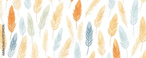 Wheat repeated soft pastel color vector art pointed (single dots) pattern  photo