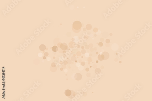 Bokeh background. Peach fuzz colour. Scalable vector illustration. Pattern with circles of different scale and transparency with overlap. Co background for banners, web pages, ads, Wallpapers