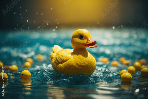 Fotomurale yellow rubber duck background