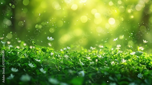 magic spring background with copy space.