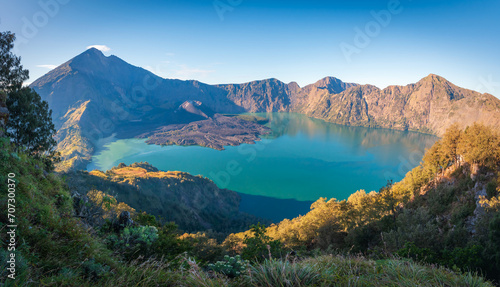 Rinjani Mount is an active volcano in Lombok, Indonesia. The second highest volcano in Indonesia. © Satoriphotos