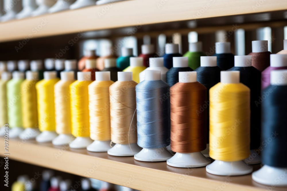 Sewing threads as a multicolored background close up. Sewing threads as a multicolored background close up.