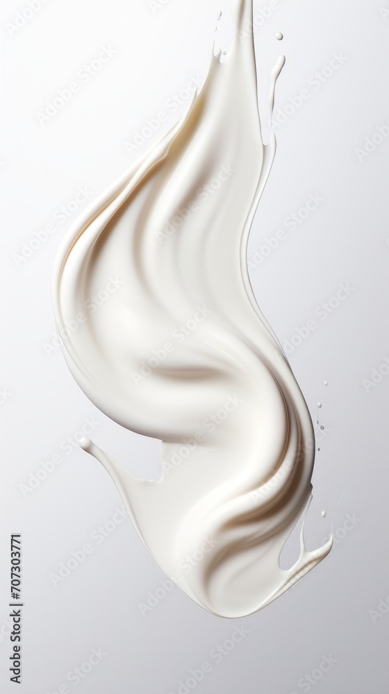 White cream sample on a light background White cream sample on a light background