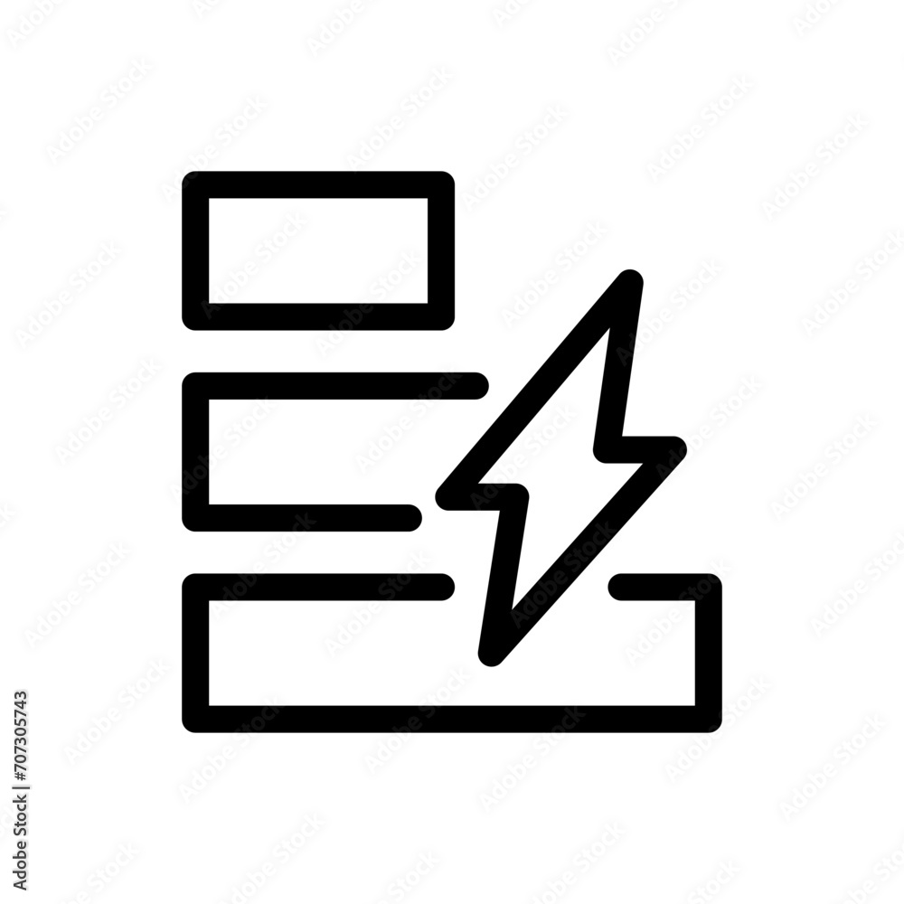 Vector line icon energy efficiency isolated on white background Vector line icon energy efficiency isolated on white background