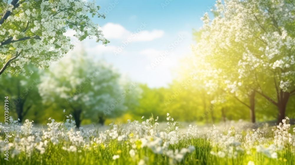 delicate white flowers adorn a meadow