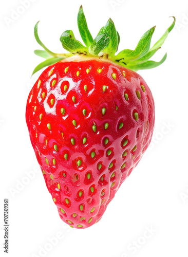 Close-Up of Succulent Strawberry on isolate Background