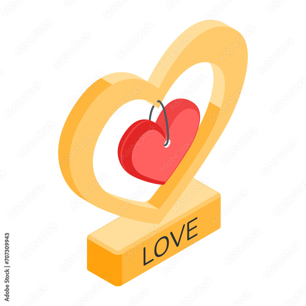 Fototapeta premium Check out this isometric icon of wooden plaque 