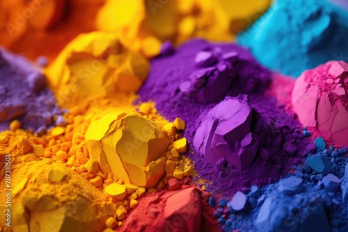 Happy Holi. A colorful festival of colored paints made from powder and dust.