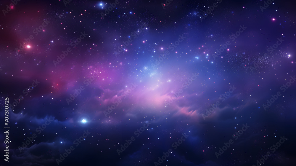 Nebula Dreams: Rainbow-Hued Starry Sky in the Beauty of Outer Space