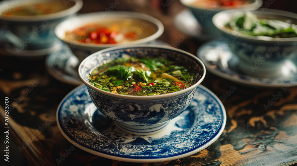 asian spicy soup with herb asian spicy soup with herb