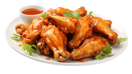 Chicken Wings, PNG, Transparent, No background, Clipart, Graphic, Illustration, Design, Food, Delicious, Yummy, Culinary, Gourmet, Grilled, Fried, wings, Sauce