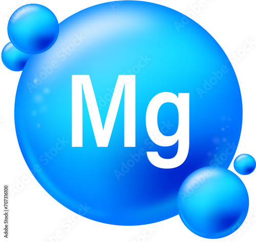 Magnesium Element and Its Significance: A Vibrant Vector Illustration of Mg Chemical Symbol.