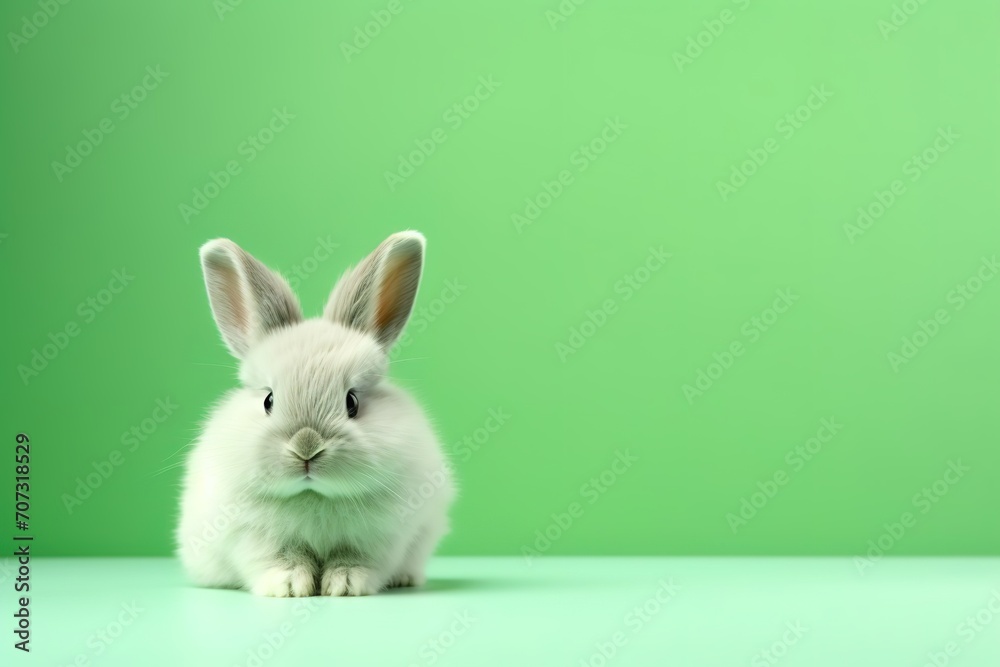 Cute bunny little ears, white rabbit on lavender background, Easter celebrations and pet care with copyspace for text. Cute bunny little ears, white rabbit on lavender background, Easter celebrations and pet care with copyspace for text.