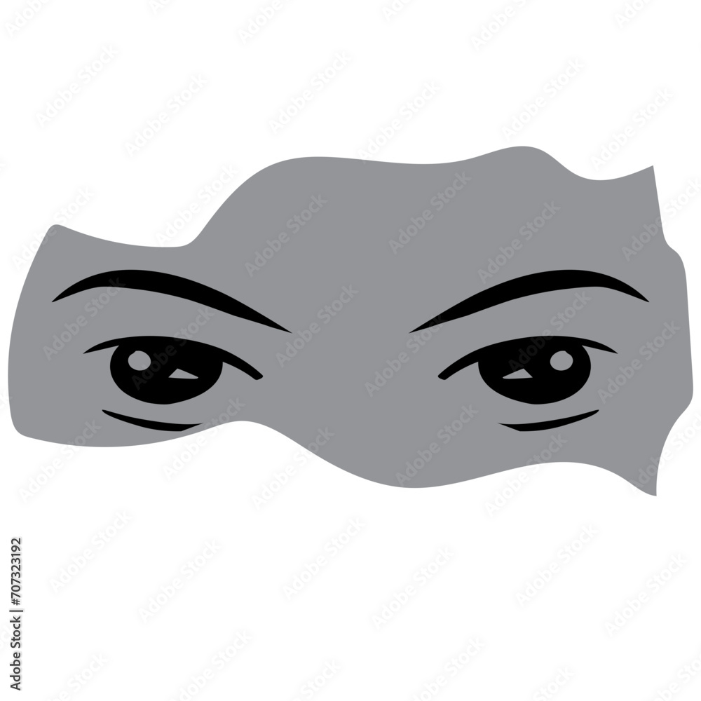 Eyes Cartoon Illustration with shape