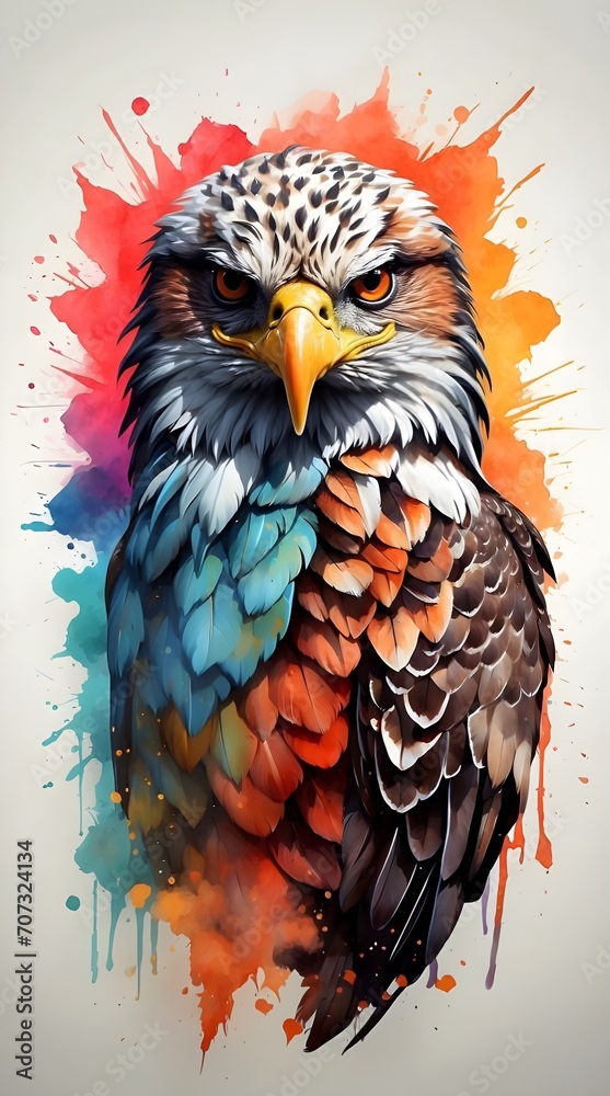 Fototapeta premium american eagle with background