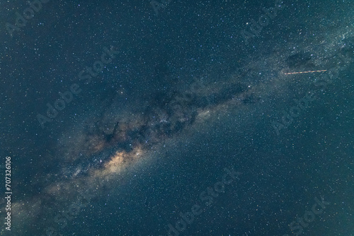 Starry night sky and the Milky Way Galaxy