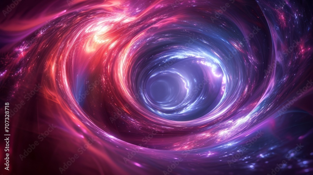 abstract background with technology and image of a atom bending through a dark space. abstract background with technology and image of a atom bending through a dark space.