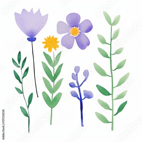 Handgemaltes florales Muster Illustration photo