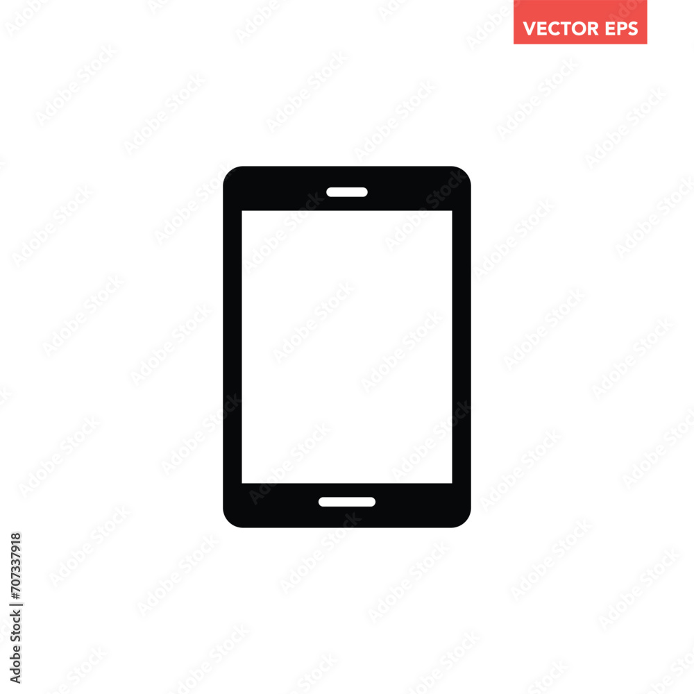 Black single smart pad filled icon, simple modern digital device flat design pictogram, infographic vector for app logo web website button ui ux interface elements isolated on white background Black single smart pad filled icon, simple modern digital device flat design pictogram, infographic vector for app logo web website button ui ux interface elements isolated on white background