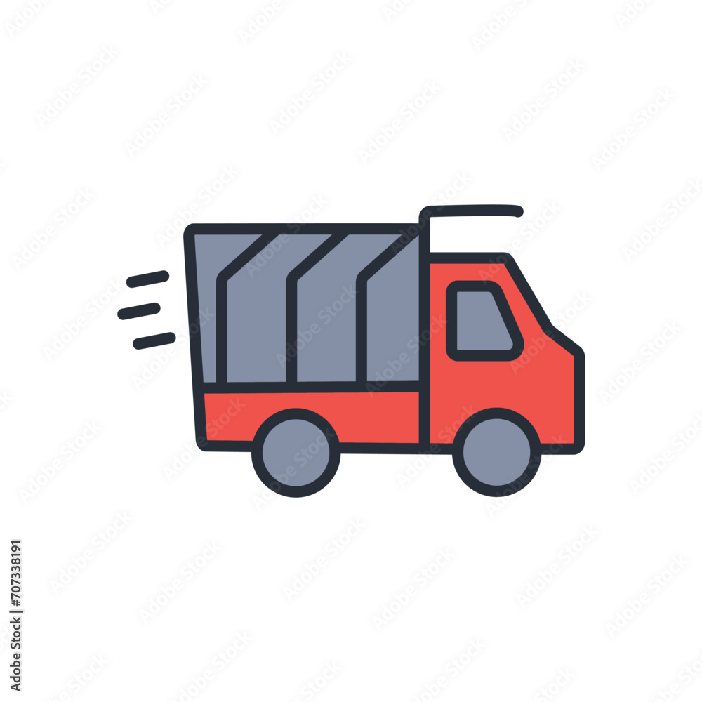 delivery icon. vector.Editable stroke.linear style sign for use web design,logo.Symbol illustration. delivery icon. vector.Editable stroke.linear style sign for use web design,logo.Symbol illustration.