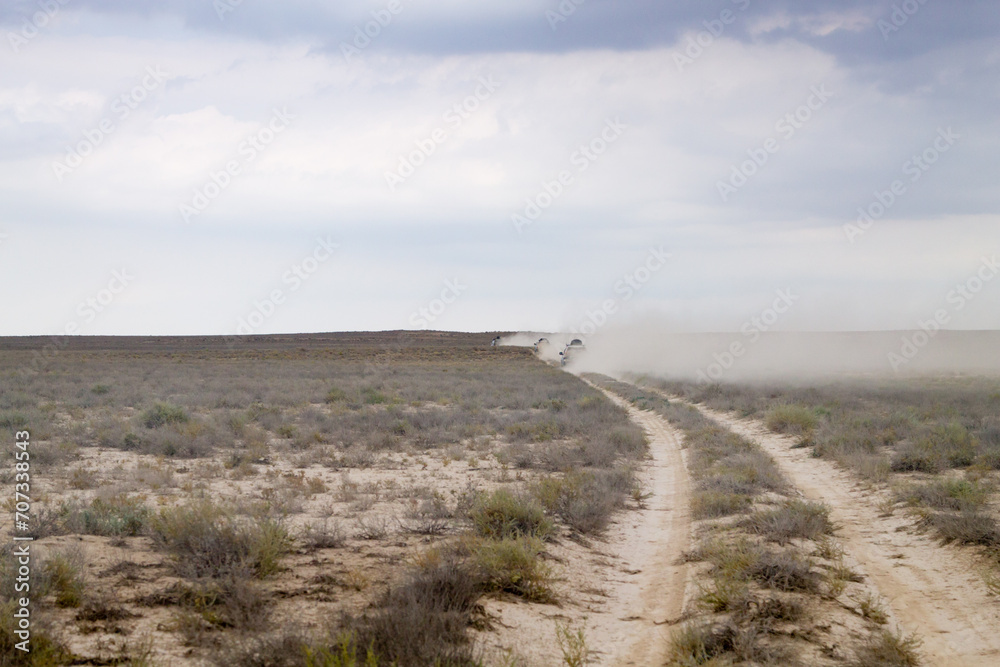 Off road vehicles in Mangystau region, Kazakhstan