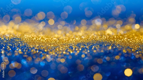 Festive Gold Speckled Dreamscape: A Mesmerizing Indigo Abstract