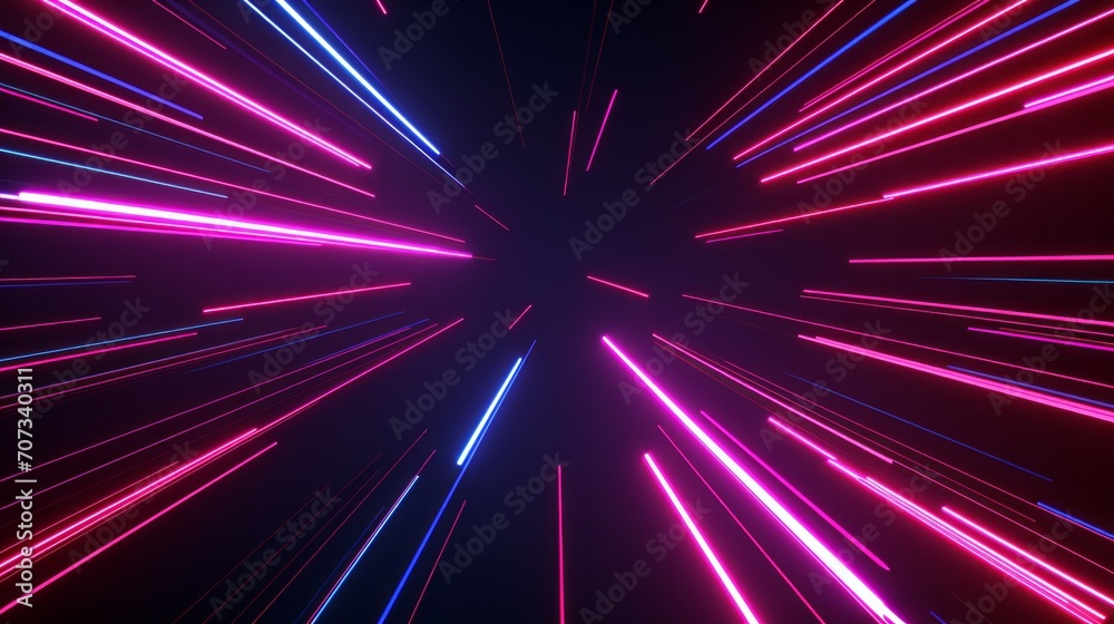 Bright Horizons: Bold Lines in Neon Futurism Bright Horizons: Bold Lines in Neon Futurism