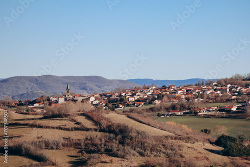 Small villages in the Auvergne region, France