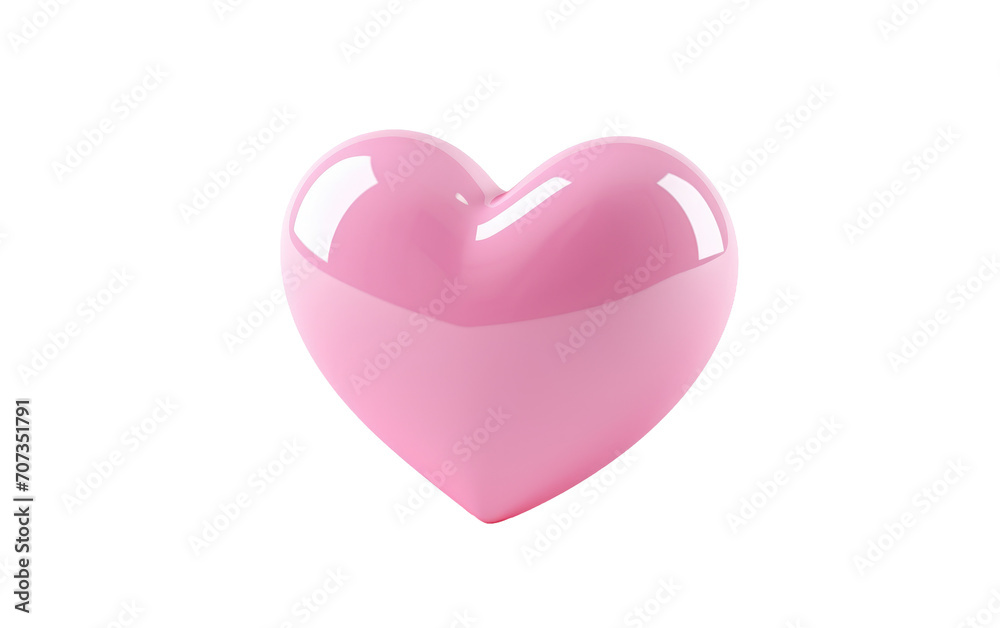 Pink heart balloon isolated on transparent background.