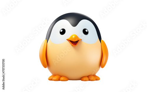 Peekaboo Penguin toy isolated on transparent background.