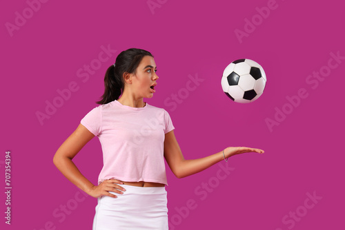Shocked young woman with so...