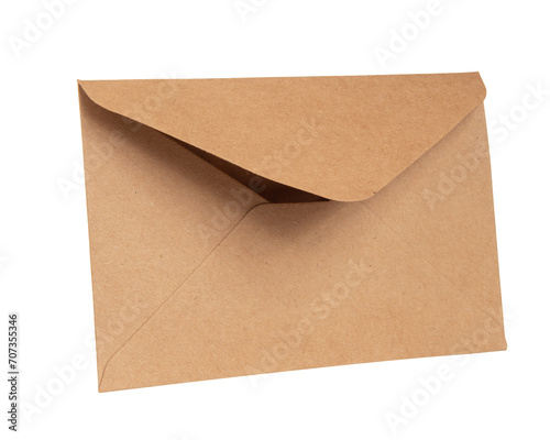Brown Envelope on white background © Liza