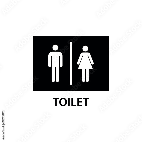 Toilet Icon Vector Simple Design