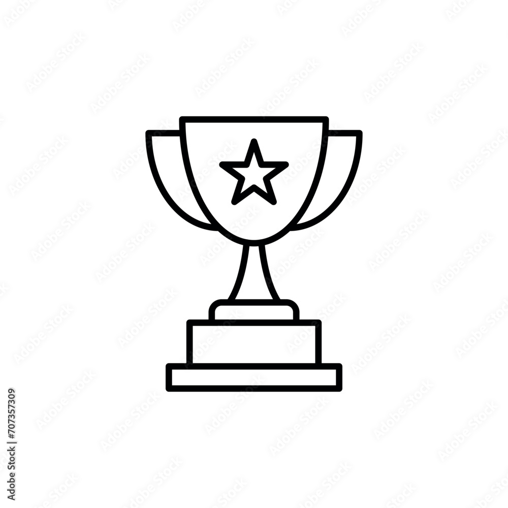 Trophy Icon Vector Simple Design Trophy Icon Vector Simple Design