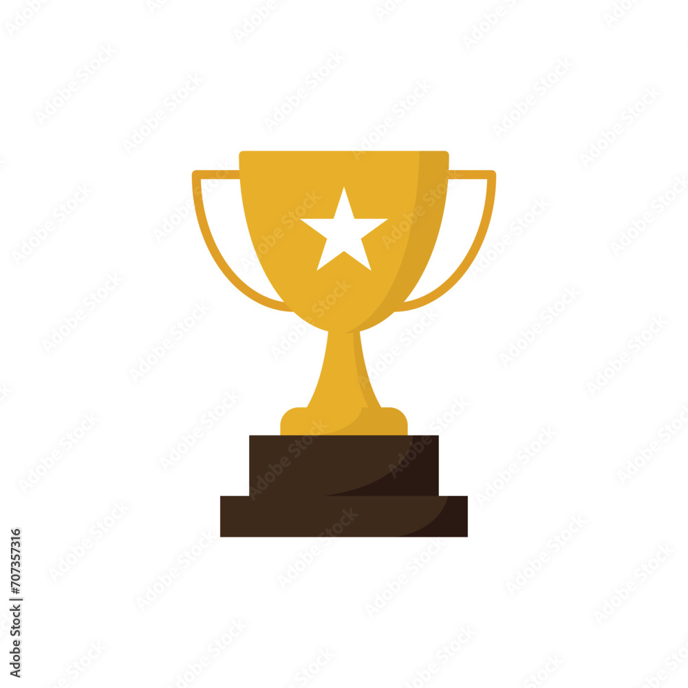 Trophy Icon Vector Simple Design Trophy Icon Vector Simple Design