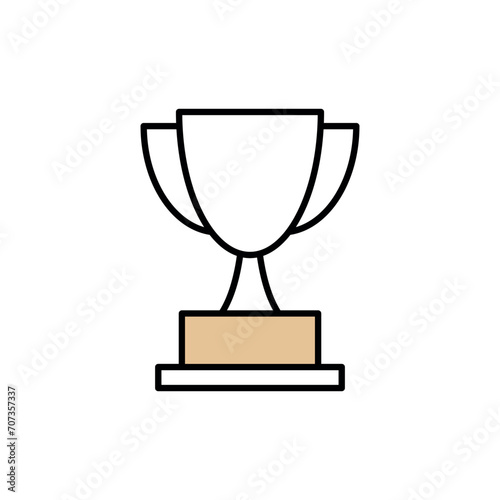 Trophy Icon Vector Simple Design