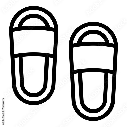 Slippers flip flop icon