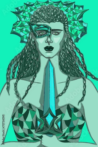 woman in carnival mask