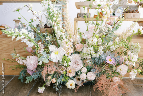 spring flowers in a basket
