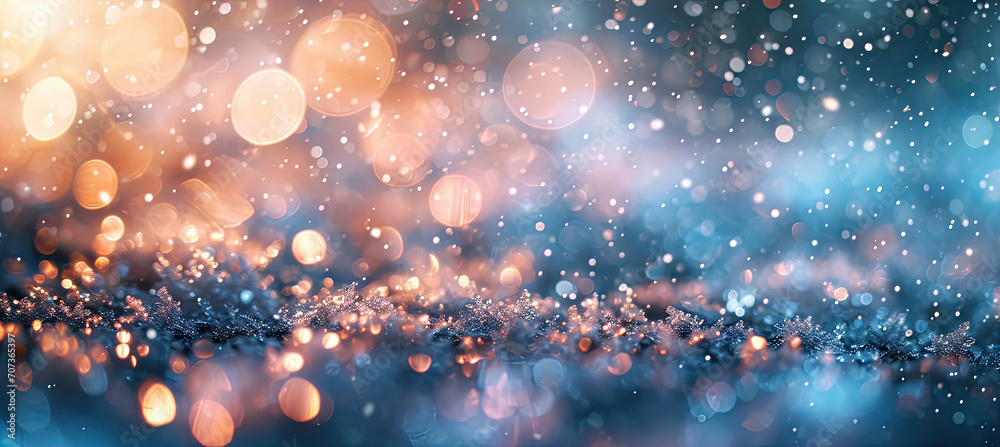 Winter Wonderland Bokeh in Light Indigo Winter Wonderland Bokeh in Light Indigo