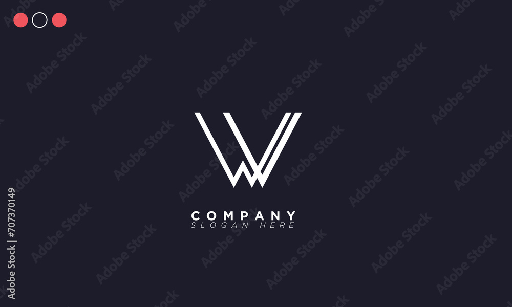 WV Alphabet letters Initials Monogram logo VW, W and V
