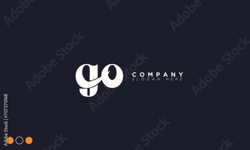 GO Alphabet letters Initials Monogram logo OG, G and O