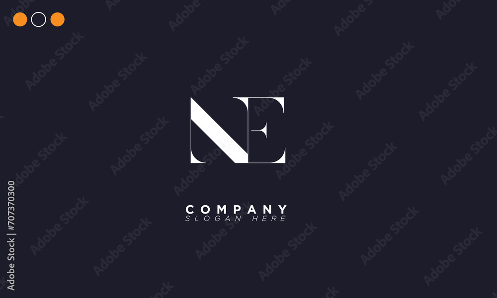NE Alphabet letters Initials Monogram logo EN, N and E NE Alphabet letters Initials Monogram logo EN, N and E