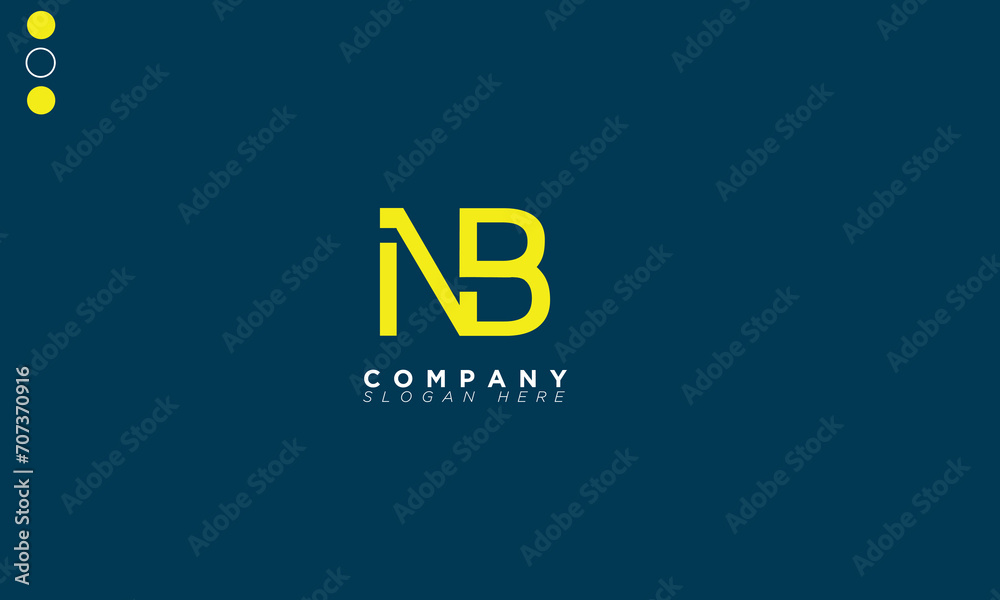 NB Alphabet letters Initials Monogram logo BN, N and B NB Alphabet letters Initials Monogram logo BN, N and B