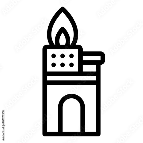 Flame fire Lighter icon