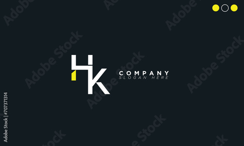 HK Alphabet letters Initials Monogram logo KH, H and K