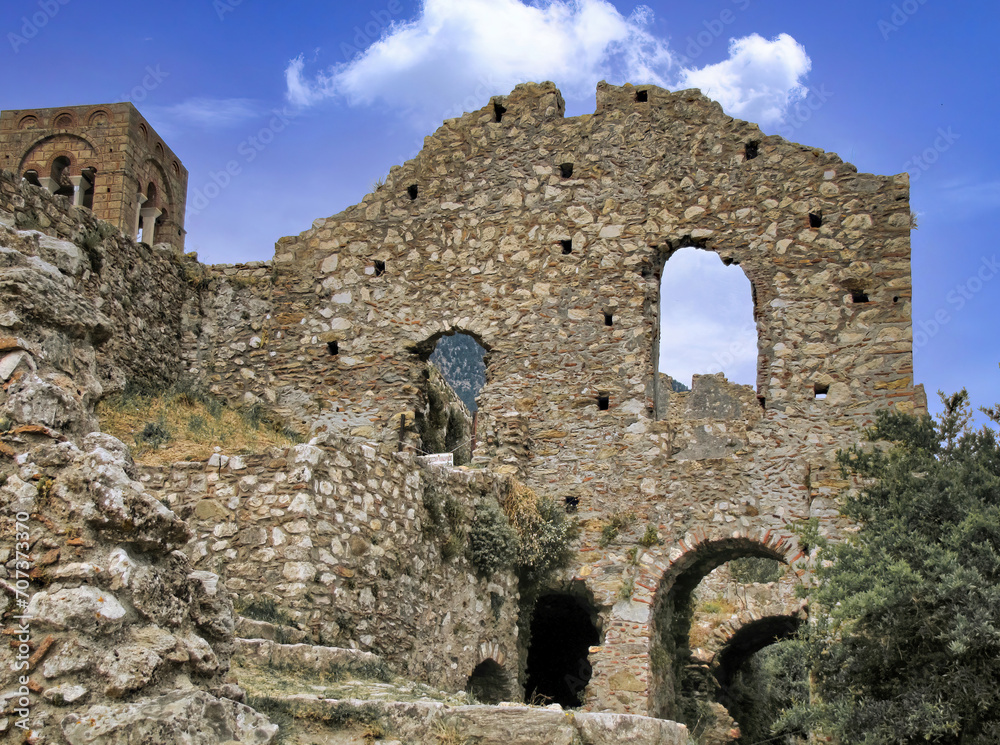  The byzantine archaeological site of Mystras in Peloponnese, Greece.