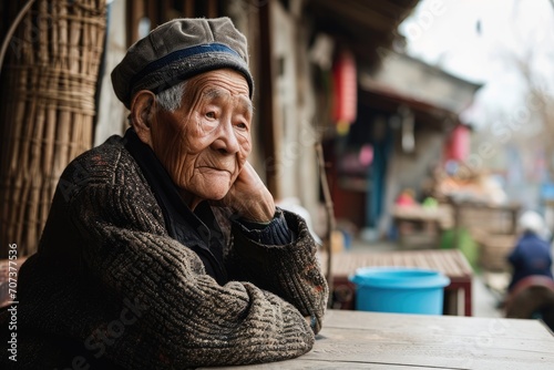 Scenes of elderly citizens navigating challenges related to healthcare access and social support, addressing the demographic shift and aging population in Korea photo